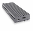 ICYBOX IB-1817Ma-C31 - Storage enclosure - M.2 - M.2 NVMe Card - USB-C - silver - 10 Gbit/s - write protection switch - Win/Mac