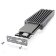 ICYBOX IB-1817Ma-C31 - Storage enclosure - M.2 - M.2 NVMe Card - USB-C - silver - 10 Gbit/s - write protection switch - Win/Mac