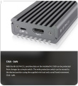 ICYBOX IB-1817Ma-C31 - Storage enclosure - M.2 - M.2 NVMe Card - USB-C - silver - 10 Gbit/s - write protection switch - Win/Mac