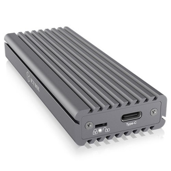 ICYBOX IB-1817Ma-C31 - Storage enclosure - M.2 - M.2 NVMe Card - USB-C - silver - 10 Gbit/s - write protection switch - Win/Mac