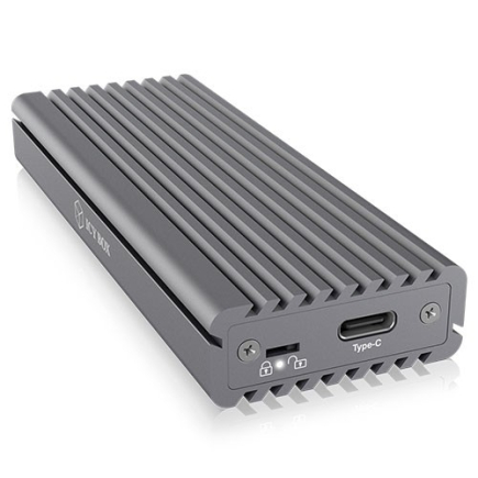 ICYBOX IB-1817Ma-C31 - Storage enclosure - M.2 - M.2 NVMe Card - USB-C - silver - 10 Gbit/s - write protection switch - Win/Mac