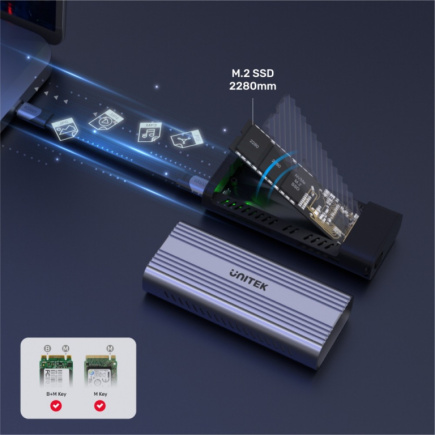 Unitek Enclosure M.2 SSD PCIe/ NVMe,USB4 40GBPs; S1226