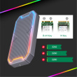 Unitek Enclosure M.2 NMVe/SATA, 10 Gbps, RGB; S1210B