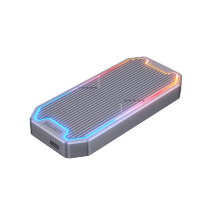 Unitek Enclosure M.2 NMVe/SATA, 10 Gbps, RGB; S1210B