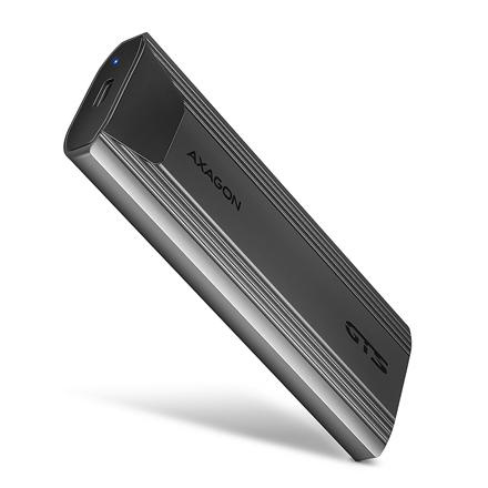 AXAGON USB-C 10Gbps - M.2 NVMe and SATA SSD THIN SCREWLESS box | EEM2-GTS2 EEM2-GTS2