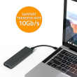 Qoltec Enclosure for M.2 SSD | NVMe | PCIe | USB3.1 | 10Gb/s | 4TB | Graphit