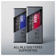 AXAGON EEM2-SD2 SSD enclosure USB3.2 Gen2 M.2 NVMe/SA