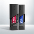 AXAGON USB-C 10Gbps - M.2 NVMe and SATA SSD THIN SCREWLESS box | EEM2-GTS2 EEM2-GTS2