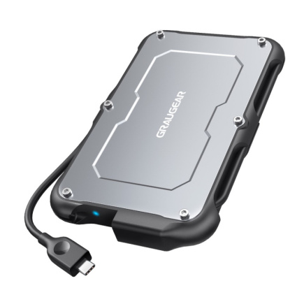 GRAUGEAR G-2502-C-10G storage drive enclosure HDD/SSD enclosure Black, Steel 2.5
