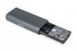Digitus USB M.2 hard disk enclosure, SSD, external, NVMe, 40Gbps, USB 4.0, aluminum, toolfree