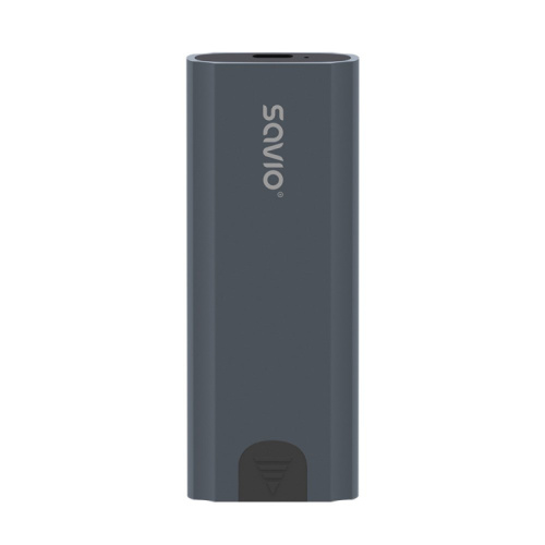 Savio M.2 SSD NVMe external drive enclosure, USB-C 3.1, AK-67, grey