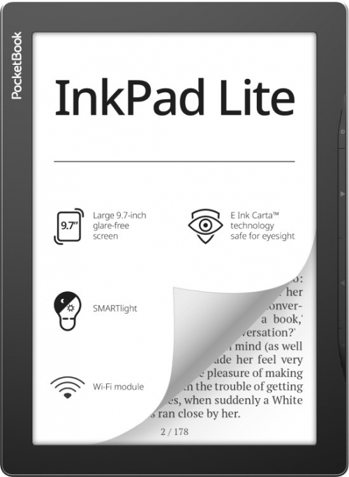 Pocketbook InkPad Lite e-book reader Touchscreen 8 GB Wi-Fi Black, Grey
