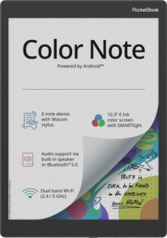 E-Reader POCKETBOOK InkPad Eo - 10.3'' 2480 x 1860 - 1xUSB-C|1xMicroSD Card Slot|Bluetooth - Grey