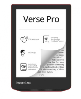 E-Reader|POCKETBOOK|Verse Pro|6''|1072x1448|1xUSB-C|Wireless LAN|Bluetooth|Red|PB634-3-WW