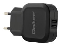 QOLTEC 50186 Qoltec AC adapter   17W   5V   3.4A   2xUSB