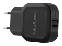 QOLTEC 50185 Qoltec AC adapter   12W   5V   2.4A   2xUSB