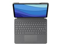 LOGITECH Combo Touch Keyboard and folio case with trackpad backlit Apple Smart connector QWERTY Nordic oxford grey (PAN)