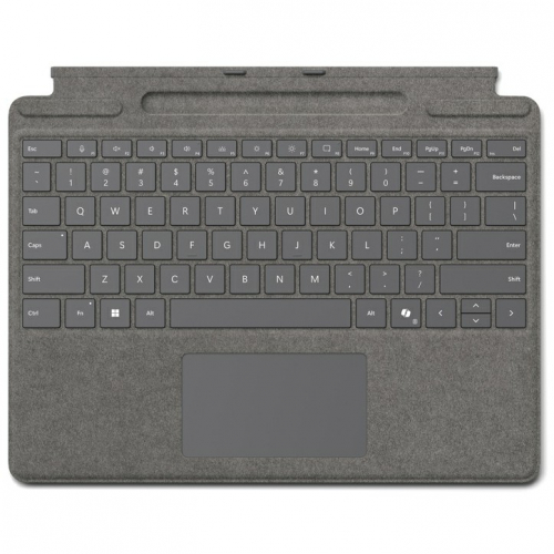 Microsoft Surface Pro 10/11 Keyboard + Copilot Taste - Alcantara Platin