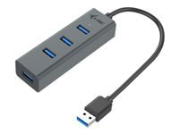 I-TEC USB 3.0 Metal HUB 4 port without power adapter ideal for Notebook Ultrabook Tablet PC supports Win und Mac OS