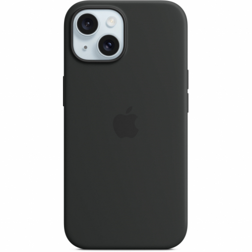 APPLE iPhone 15 Silicone Case with MagSafe - Black