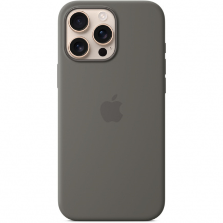 APPLE iPhone 16 Pro Max Silicone Case with MagSafe - Stone Gray