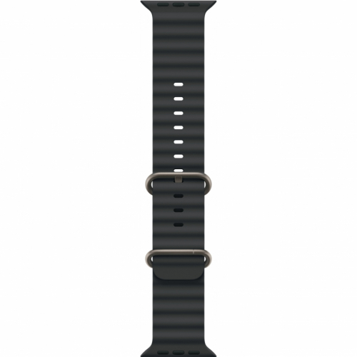 APPLE 49mm Black OceanBand - Natural Titanium Finish