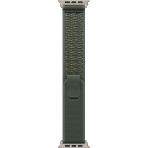 APPLE 49mm Green TrailLoop-M/L - Natural Titanium Finish
