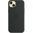 Silikon Case iPhone 15 Plus mit MagSafe (schwarz)