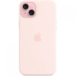Silikon Case iPhone 15 Plus mit MagSafe (hellrosa)