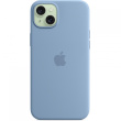 Silikon Case iPhone 15 Plus mit MagSafe (winterblau)