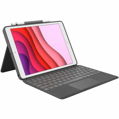 Logitech Combo Touch Tastatur Trackpad Apple iPad 10.2-10.5' (7. /8.Gen.) Gray