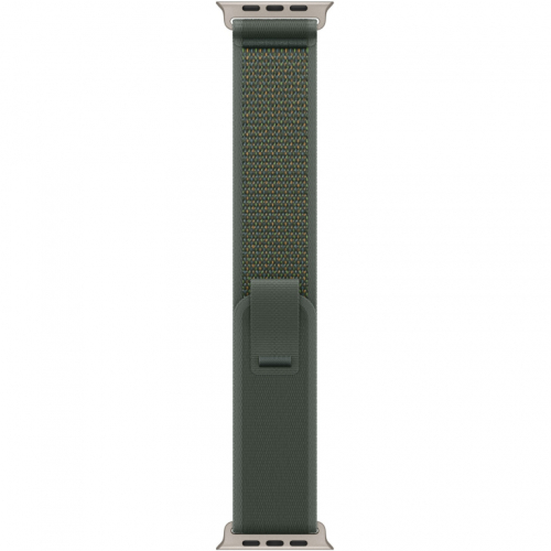 APPLE 49mm Green TrailLoop-M/L - Natural Titanium Finish