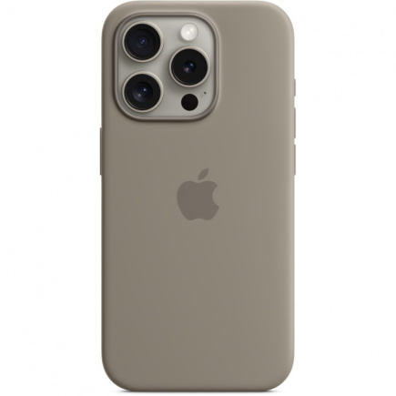 APPLE iPhone 15 Pro Silicone Case with MagSafe - Clay