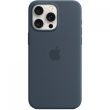 APPLE iPhone 15 Pro Max Silicone Case with MagSafe - Storm Blue