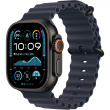 APPLE 49mm Navy Ocean Band Extension - Black Titanium Finish