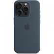 APPLE iPhone 15 Pro Silicone Case with MagSafe - Storm Blue