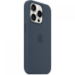 APPLE iPhone 15 Pro Silicone Case with MagSafe - Storm Blue