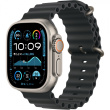 APPLE 49mm Black OceanBand - Natural Titanium Finish
