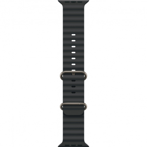 APPLE 49mm Black OceanBand - Natural Titanium Finish