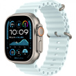 APPLE 49mm IceBlue OceanBand - Natural Titanium Finish