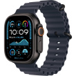 APPLE 49mm Navy Ocean Band Extension - Black Titanium Finish