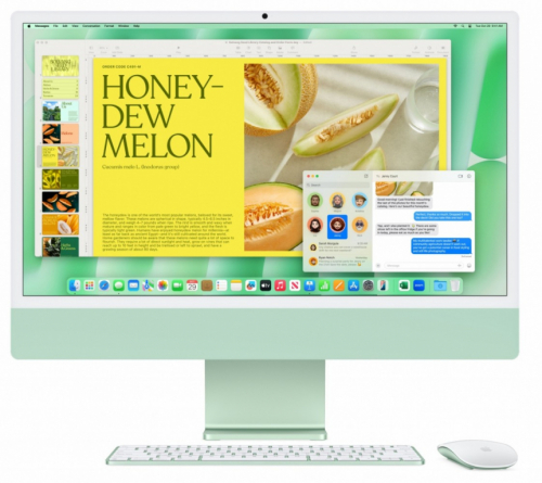 Apple iMac 24 inch: M4 10/10, 16GB, 256GB SSD - Green