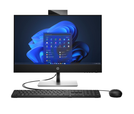 HP Pro 440 G9 AIO All-in-One - i3-12100T, 8GB, 256GB SSD, WiFi, 23.8 FHD IPS Non-Touch AG, Height Adjustable, USB mouse & keyboard, WEBCAM & dual microphones, no speakers, Win 11 Pro, 1 years