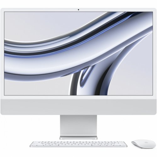 APPLE iMac 4,5K 59,69cm 23,5Zoll Apple M3 Chip mit 8-Core CPU und 10-Core GPU 8GB gem. RAM 256GB SSD DE - Silber