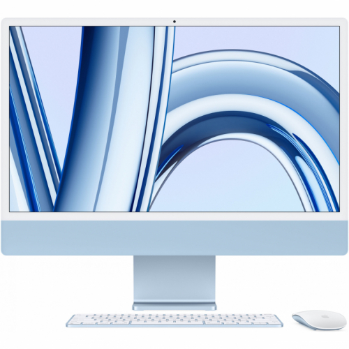 APPLE iMac 4,5K 59,69cm 23,5Zoll Apple M3 Chip mit 8-Core CPU und 10-Core GPU 8GB gem. RAM 256GB SSD DE - Blau