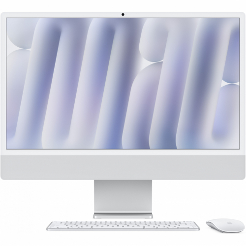 APPLE iMac Z1EJ 59,62cm 23,5Zoll Standardglas M4 10C CPU/10C GPU/16C N.E. 16GB 512GB SSD Gbit Eth MM NumKey TID DE Silber