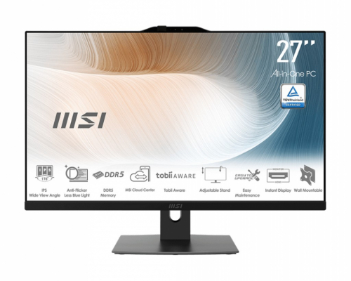 MSI Computer All In One Modern AM272P 1M-848EU WIN11P/ICore5/8GB/512SSD/UMA/27 inch/Black
