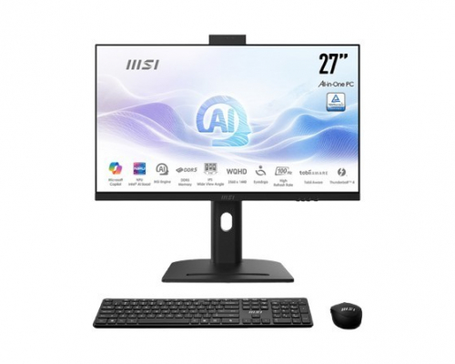 MSI Computer All-in-One Modern AM273QP AI 1UM-07SEU W11P/Intel Core Ultra 7/32GB/1TB/UMA/27 inches/Black