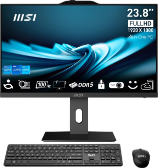MSI Pro AP242P 14M-892XEU Intel® Core™ i5 i5-14400 60.5 cm (23.8'') 1920 x 1080 pixels All-in-One PC 16 GB DDR5-SDRAM 500 GB SSD NoOS Wi-Fi 6E (802.11ax) Black