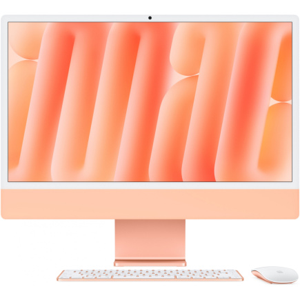 iMac Z1EW 59.62cm 23.5Zoll Standardglas M4 10C CPU/10C GPU/16C N.E. 16GB 512GB SSD Gbit Eth MM NumKey TID DE Orange